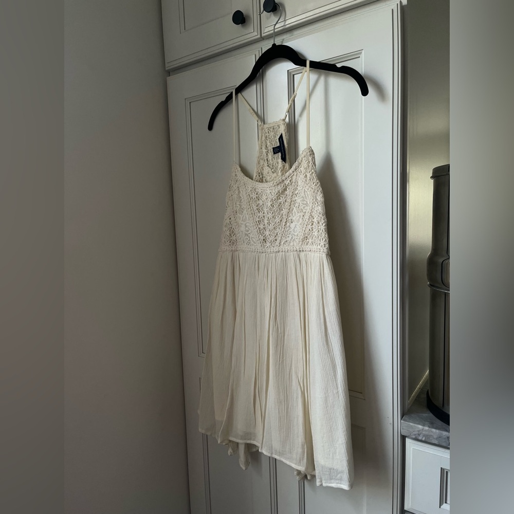 American Eagle Outfitters Cream Lace Top